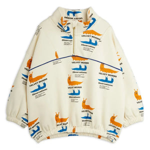 Mini Rodini - Half-Zip Sweatshirt Organic Cotton | Ecru