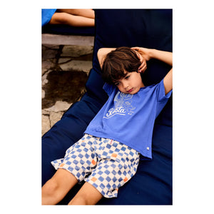 Arsène et Les Pipelettes - Siesta Organic Cotton T-shirt | Azure Blue