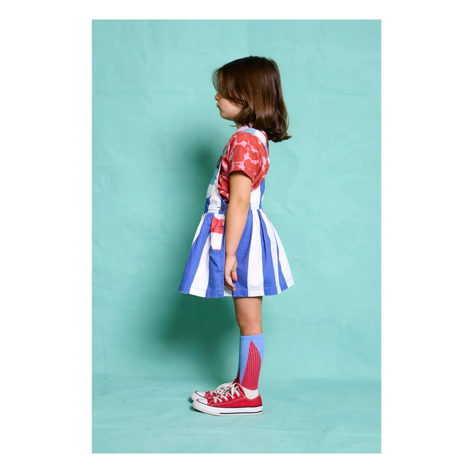 Favorite People - Blue Striped Capri Jumpsuit Dress