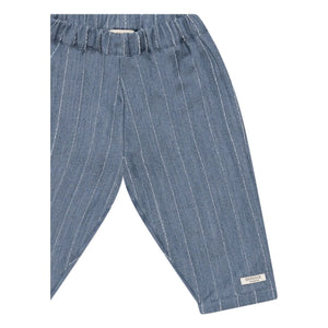 Donsje - Çizgili Mink Pantolon | Denim Mavi