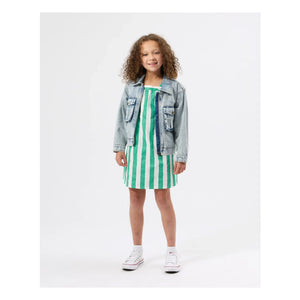 Goldie + Ace - Gestreiftes Kleid | Grün