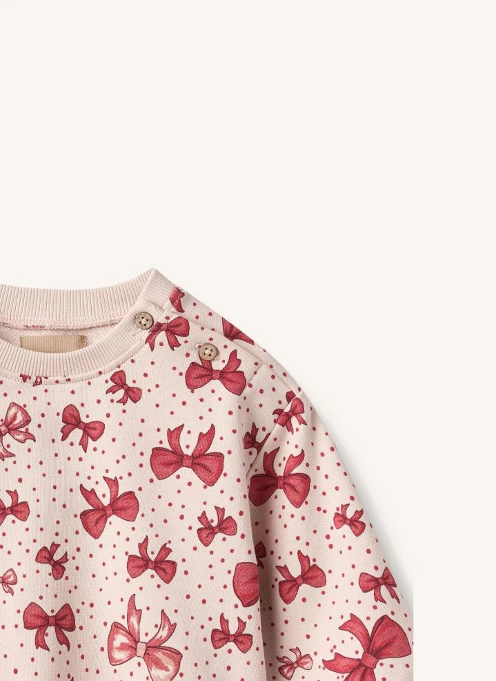 Wheat - Lia Sweatshirt mit Knoten, Bio-Baumwolle | Zuckerrosa
