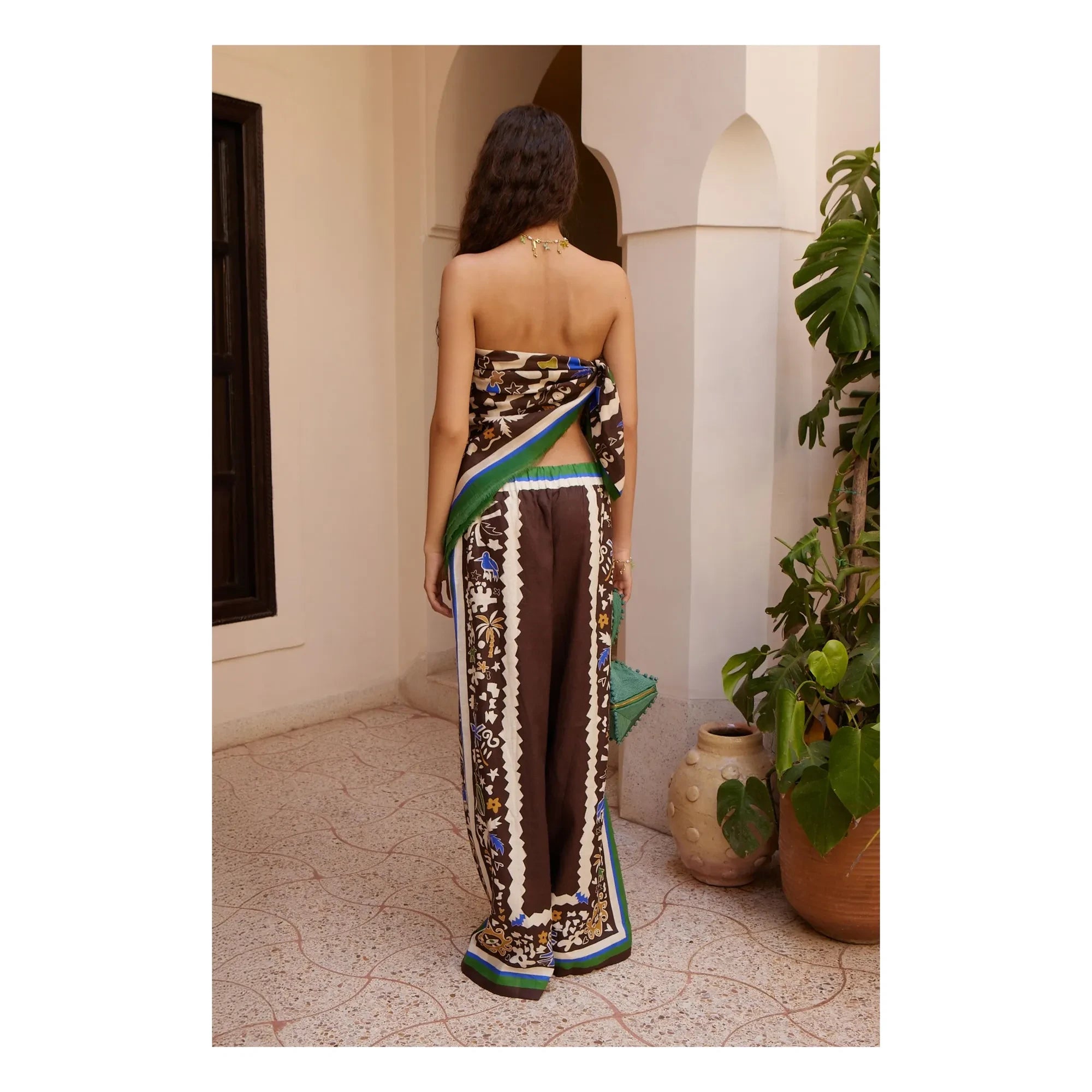 Alémais - Fas Pantolonu Keten | Kahverengi