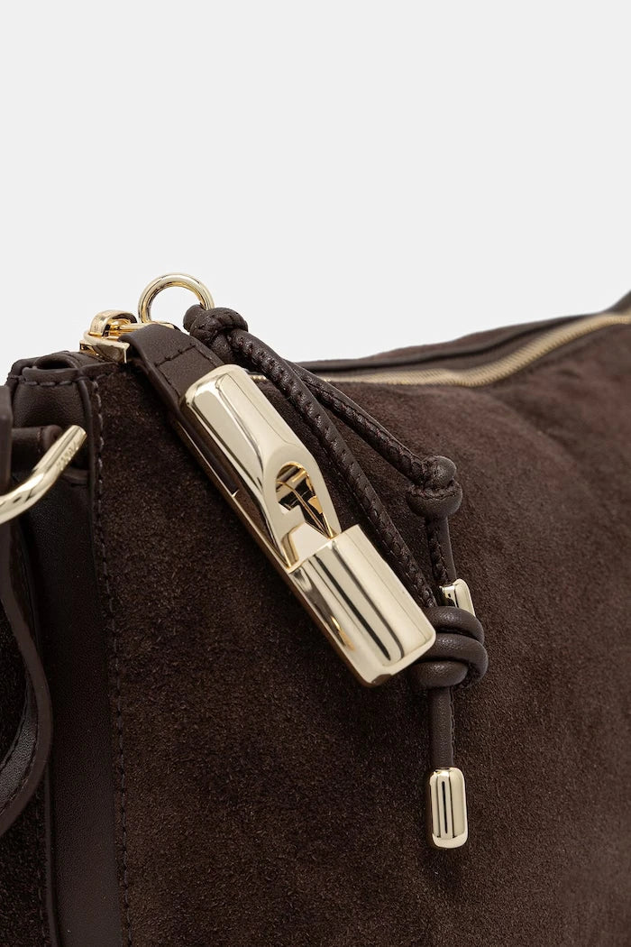 Furla kadın süet crossbody çanta