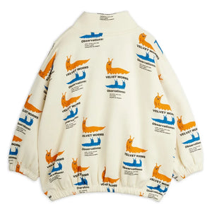 Mini Rodini - Half-Zip Sweatshirt Organic Cotton | Ecru