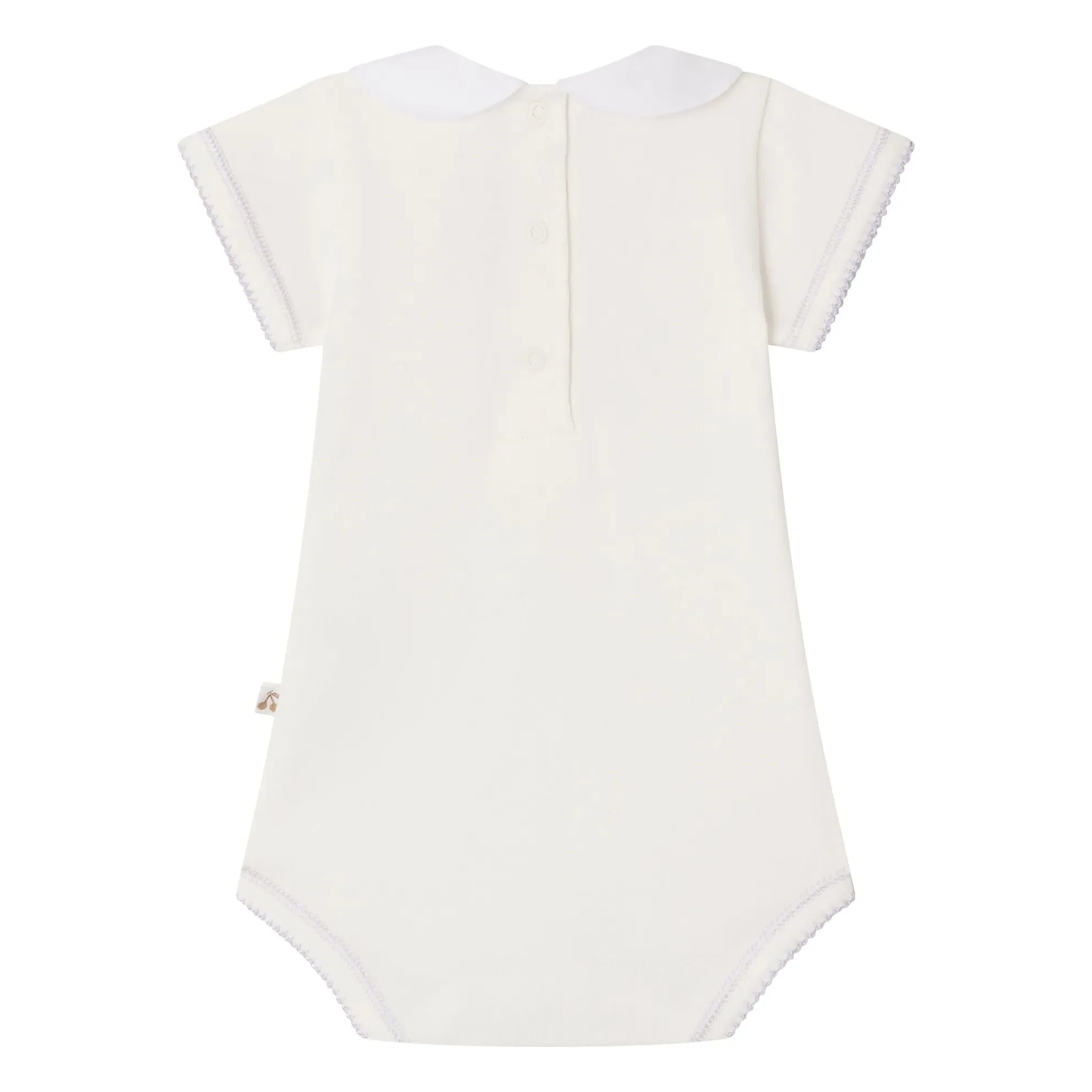 Bonpoint – Body aus Bio-Baumwolle mit Schwanenmotiv | Creme