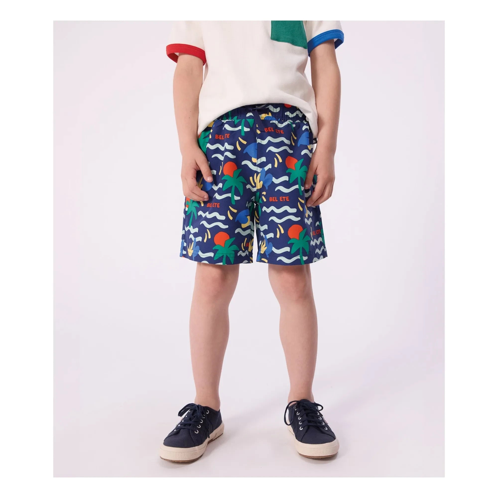 Petit Bateau - Glaces Recycled Fibre Swim Shorts | Turquoise
