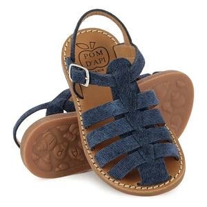 Pom d'Api - Sandalet Beach-Stitch Dad | Denim