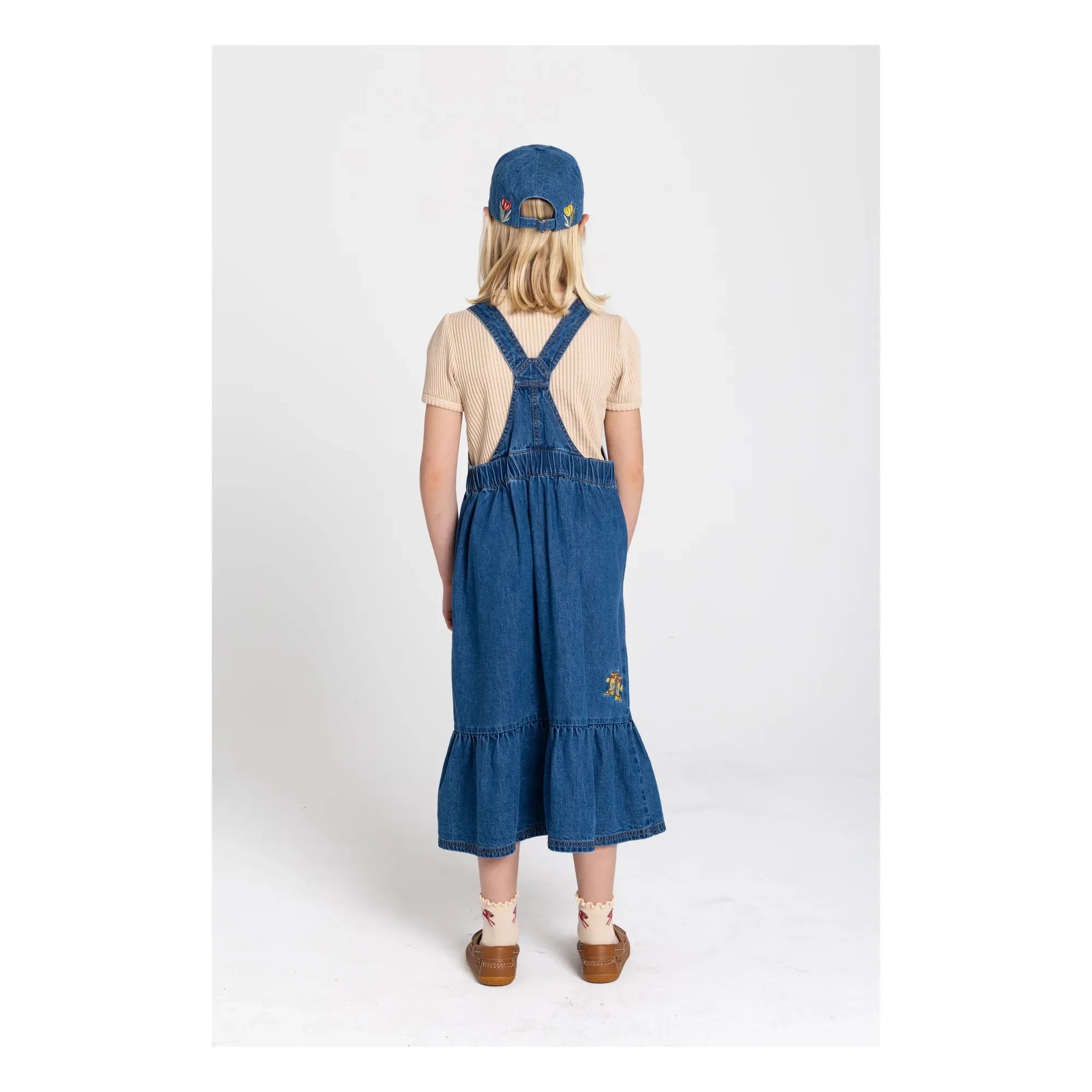 Hundred Pieces - Halo Çiçekli Şapka | Denim Mavi