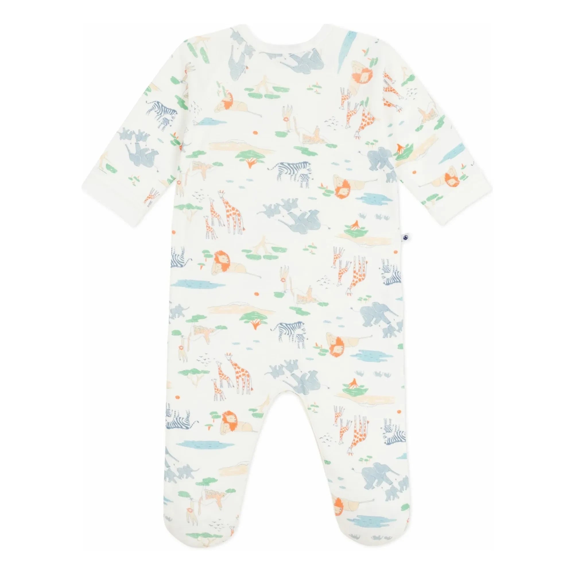 Petit Bateau - Dors Bien Zip Savane Pijama | Beyaz