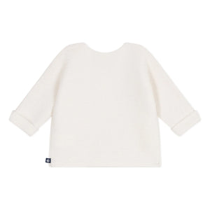 Petit Bateau - Barby organik pamuk hırka | Beyaz