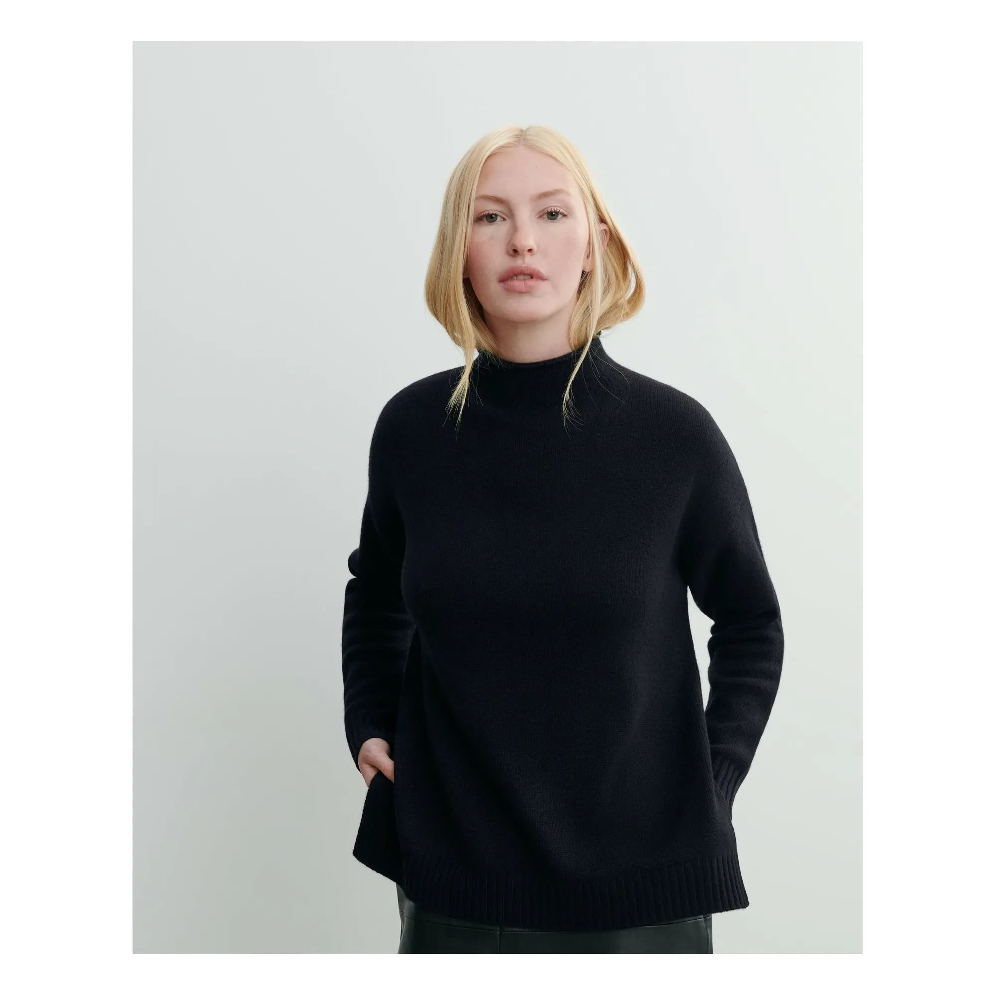 Bompard – Kaschmir-Rollkragenpullover | Schwarz