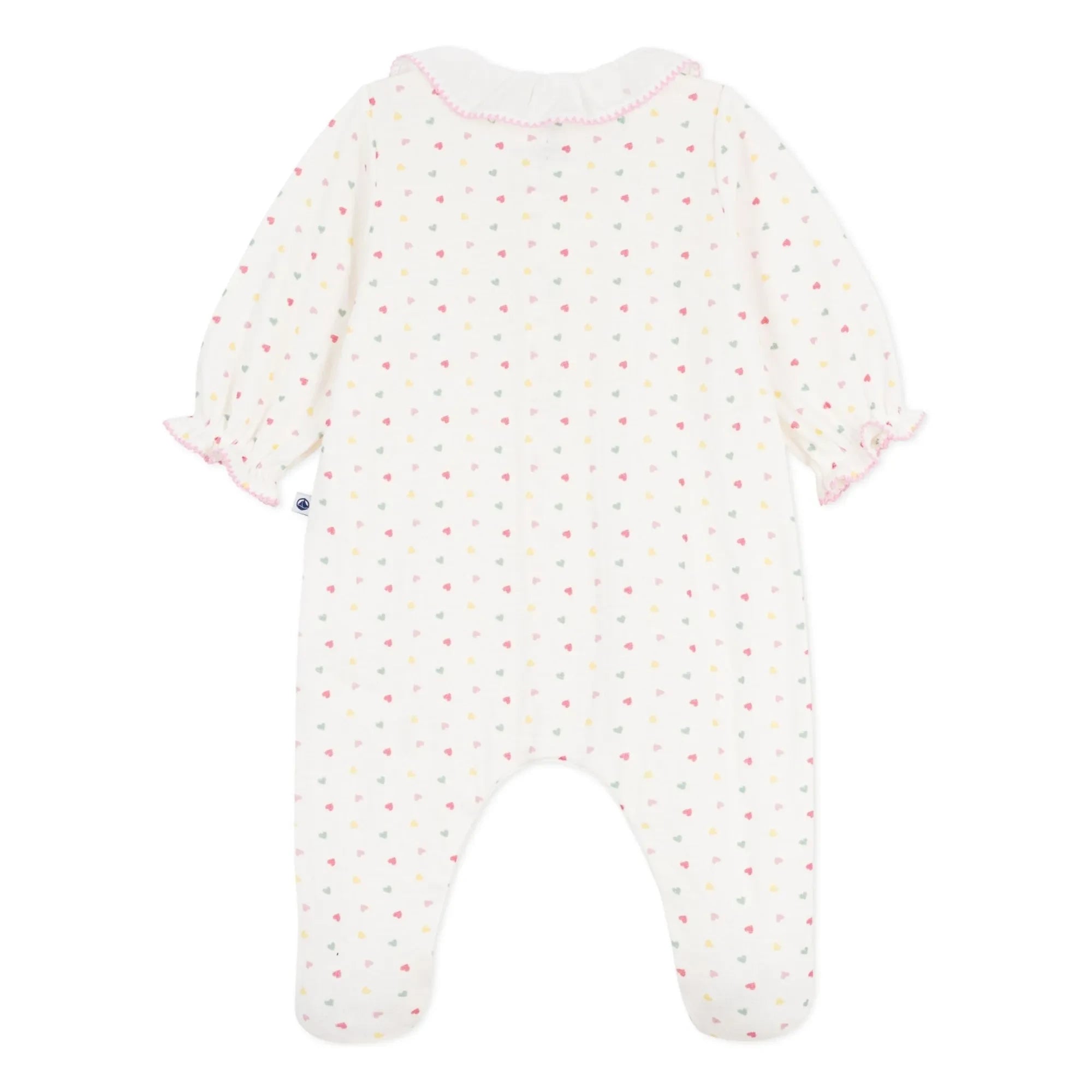 Petit Bateau - Pyjamas Dors Bien Cœurs Tubique Organik Pamuk | Beyaz