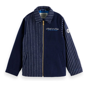 Scotch & Soda - Çizgili Coach Ceket | Lacivert