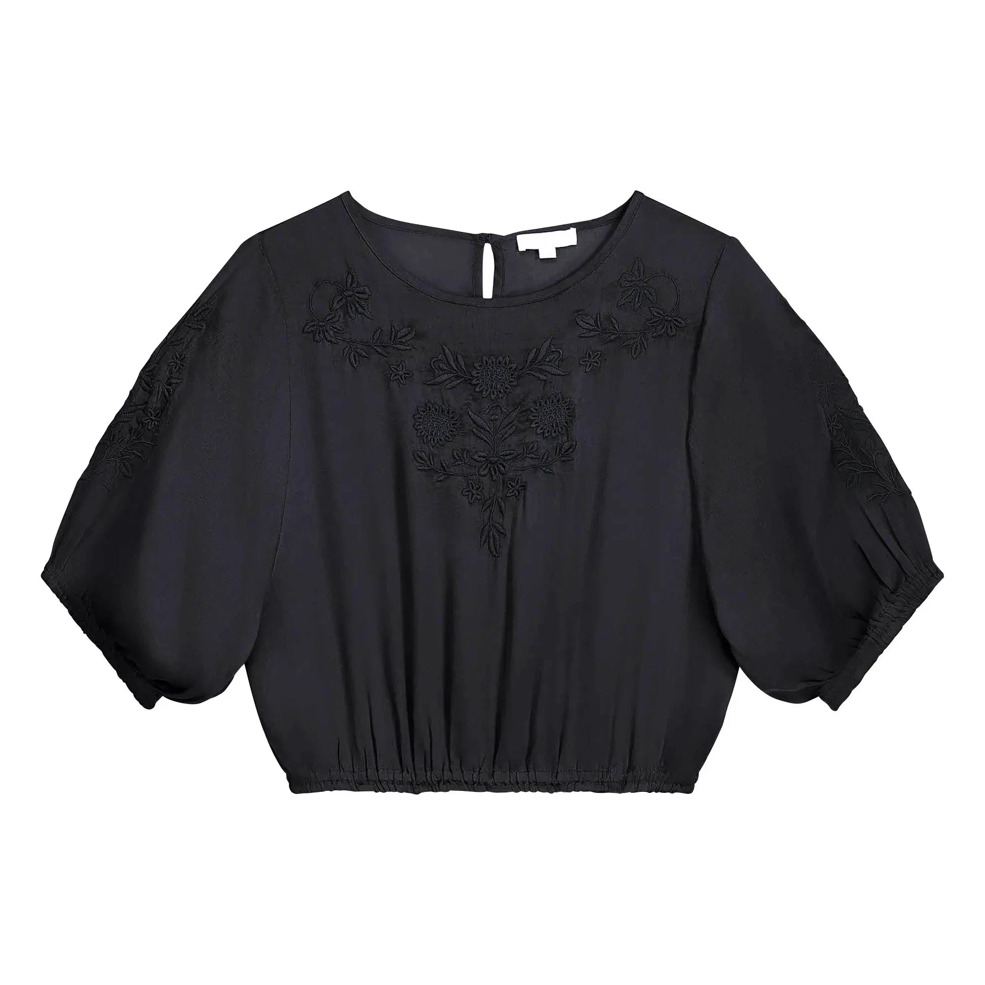 Louise Misha - Chayana Baumwollbluse | Schwarz
