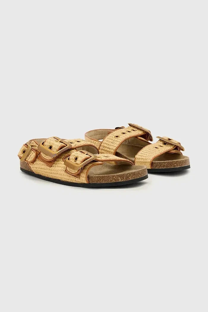 AllSaints Staffa Raffia Sandal Kadın Düz Taban Sandalet