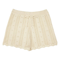 Mipounet - Nilda Short Knit Shorts | Ecru