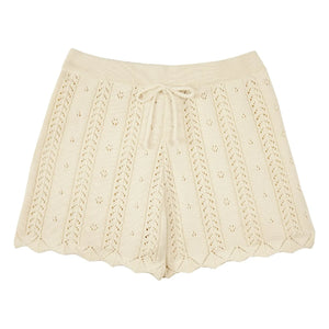 Mipounet - Nilda Short Knit Shorts | Ecru