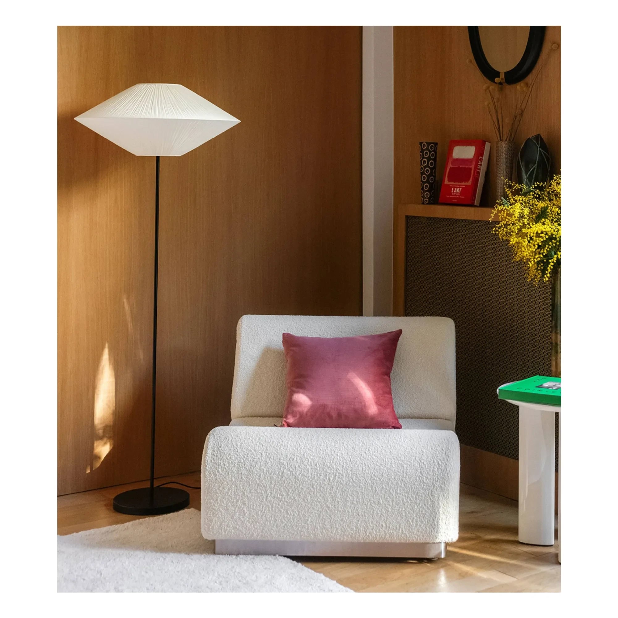 The Socialite Family - Carino Samt-Kord-Quadrat-Kissen | Pink