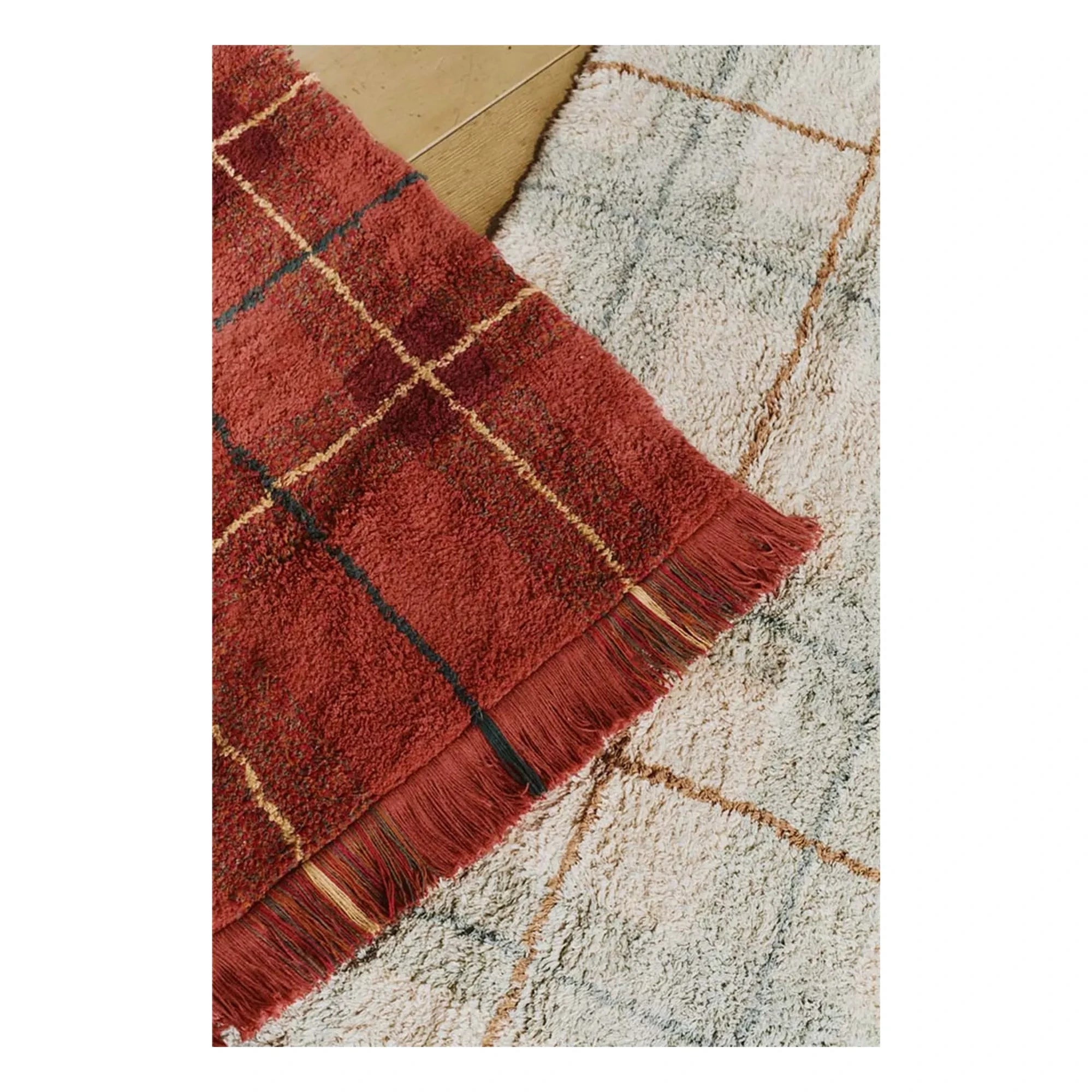 Lorena Canals - Tartan carpet | Ice Blue