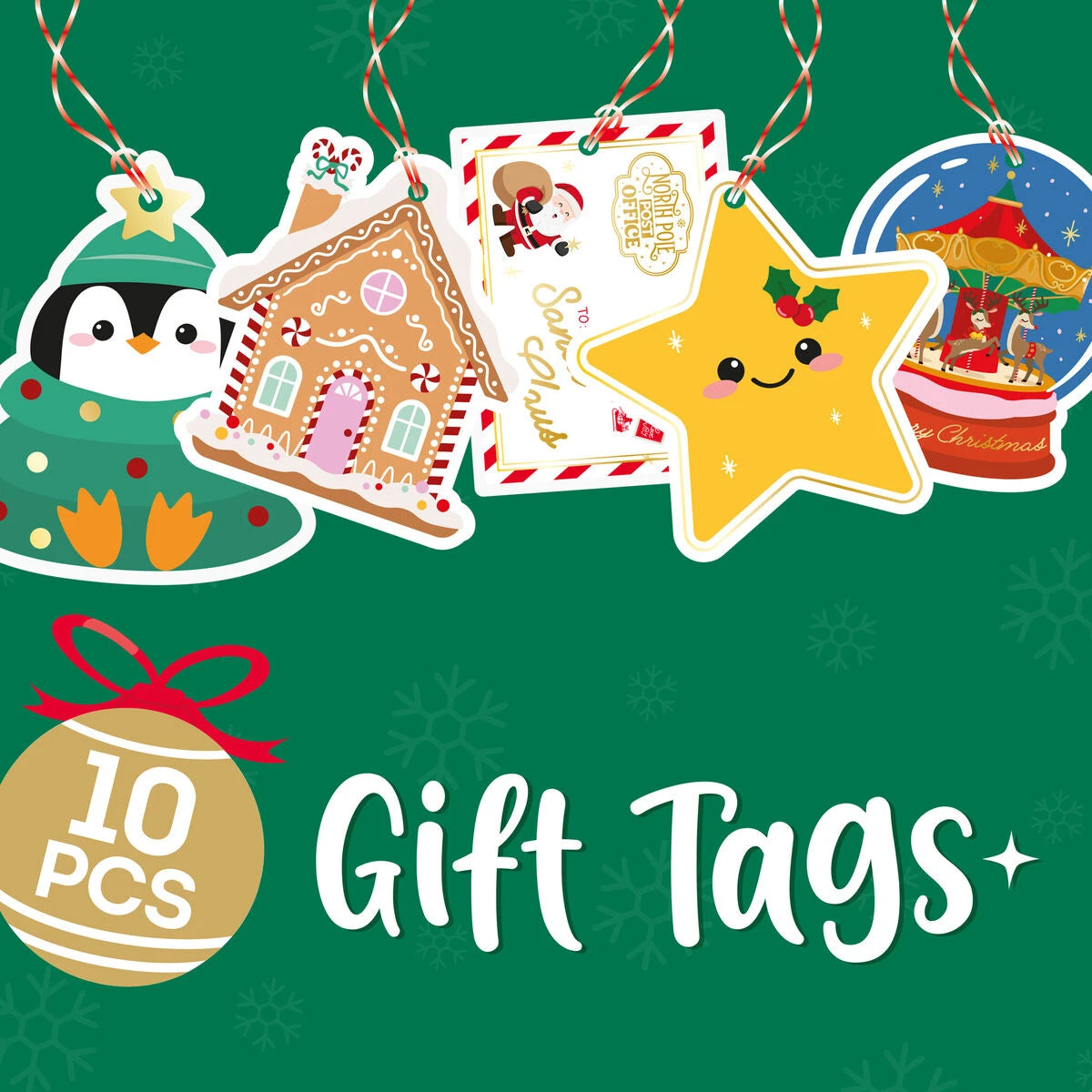 Legami - Set of 10 Christmas Gift Tags
