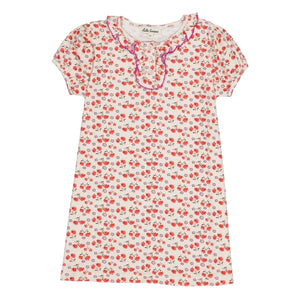 Hallo Simone – Bio-Baumwollkleid mit Blumenmuster „Tulpe“ | Weiß