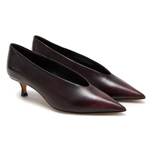 Le Monde Beryl – Kitten-Heels aus Leder | Bordeaux