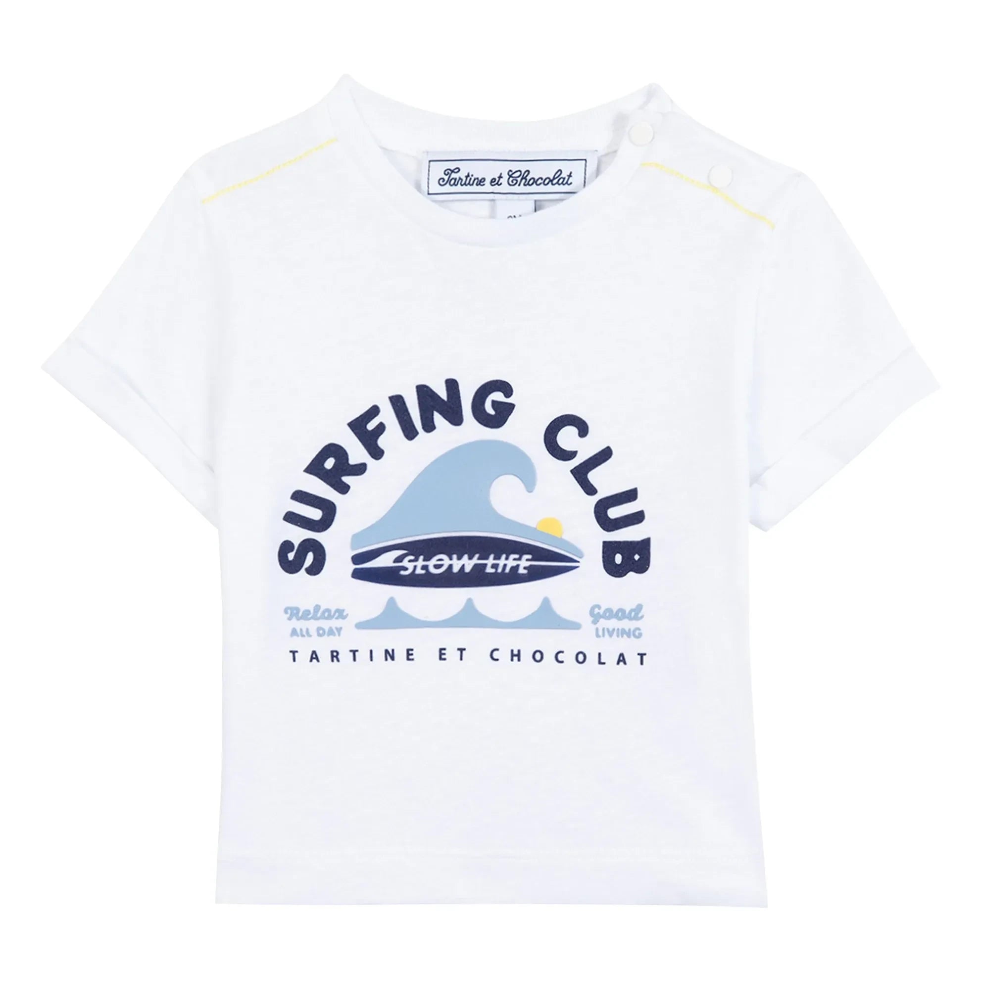 Tartine et Chocolat - Surfing Club Bebek Tişörtü | Beyaz