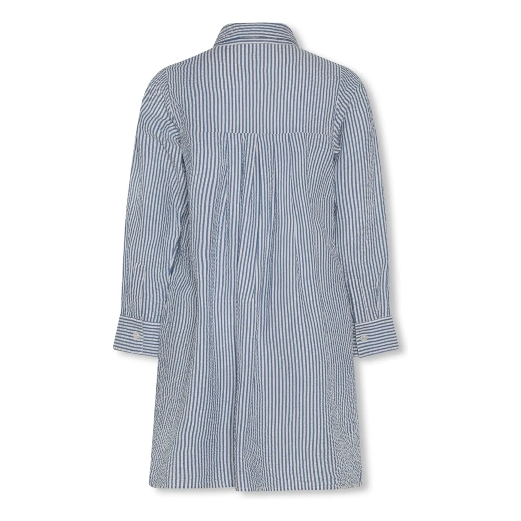 AO76 - Hedy Gestreiftes Hemdkleid | Blau