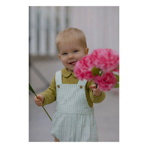Lililotte - Hector Striped Organic Cotton jumpsuit | Mint Green