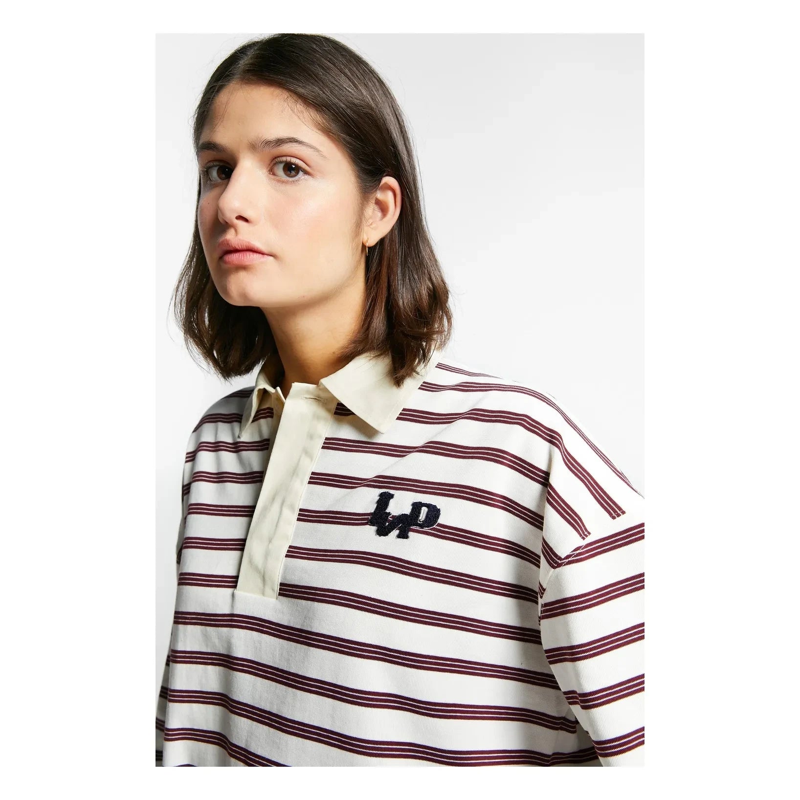 Indee - Wales Çizgili Polo Tişört | Bordo