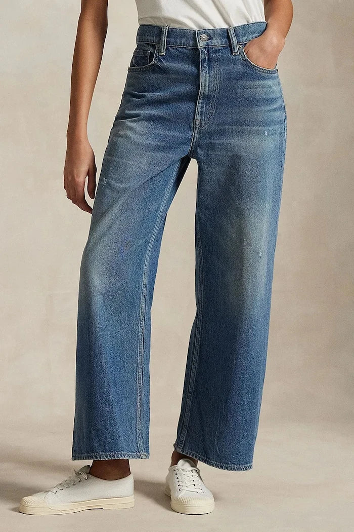 Polo Ralph Lauren Pamuklu Jean Wd Lg Crp Ankle Wide