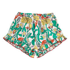 Bobo Choses - Organic Cotton Floral Pattern Ruffled Baby Shorts | Ecru