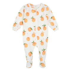 Petit Lem - Babette Peach Pajamas Organic Cotton & Modal | White