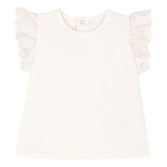 Petit Bateau – Broderie Anglaise T-Shirt | Weiß