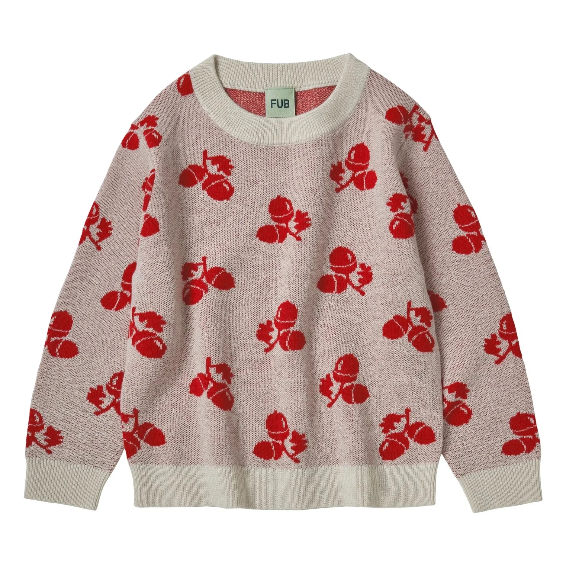 FUB - Acorn Feinstrick Merinowoll-Pullover | Ecru
