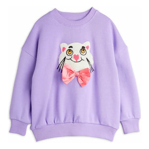 Mini Rodini - Sweatshirt Katze Bio-Baumwolle | Lila