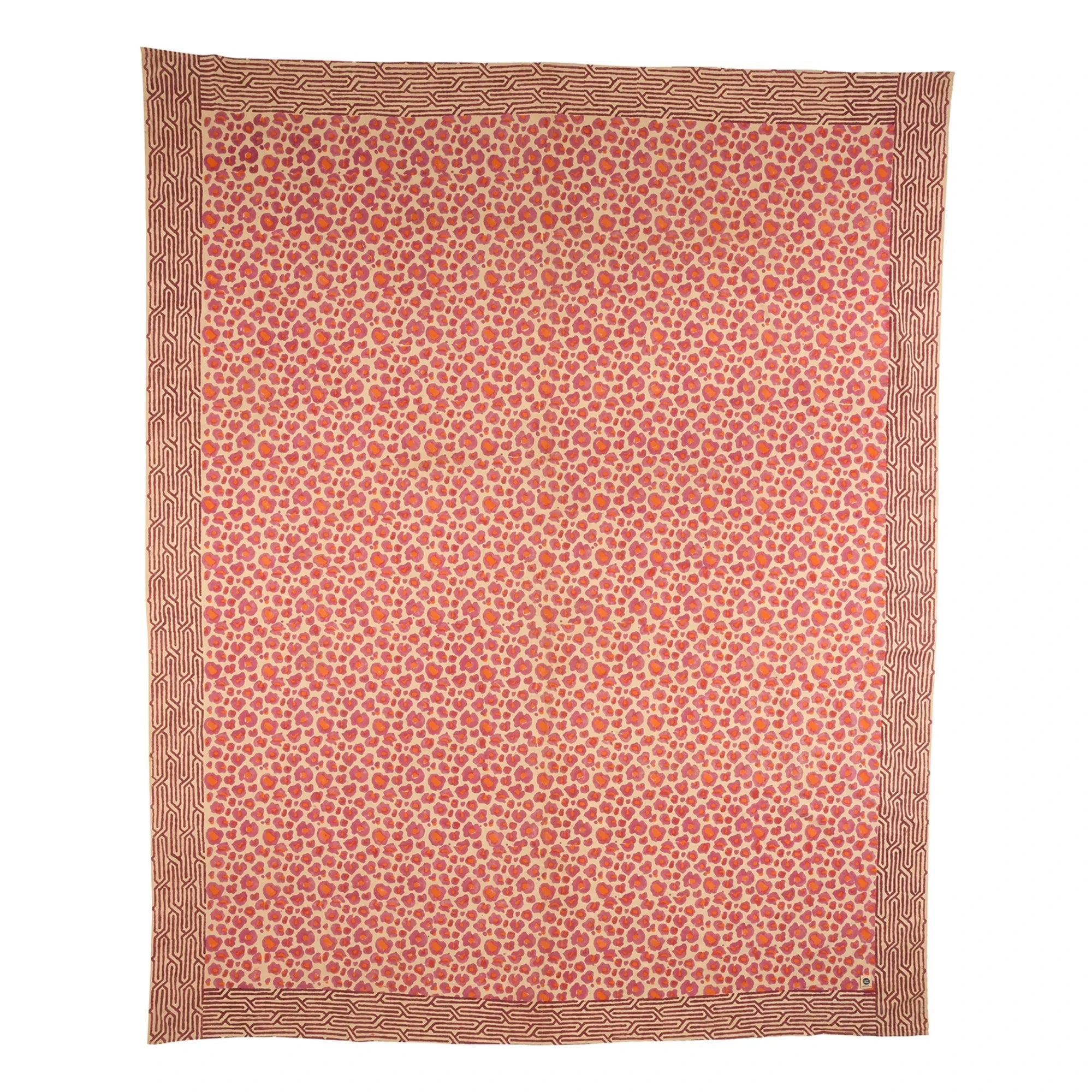 Doing Goods - Leopar Desenli Battaniye ve Pamuklu Tote Çanta | Pembe