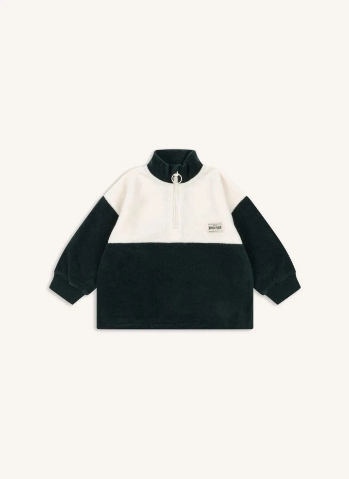 Konges Sløjd - Geri Dönüştürülmüş Elyaflardan Üretilmiş Tavi Fermuarlı Sweatshirt | Yeşil