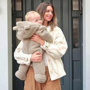 FINNSON Alf Eco Pram Suit Borg - Beige-Pramsuits-Beige-0-3m | Natural Baby Shower