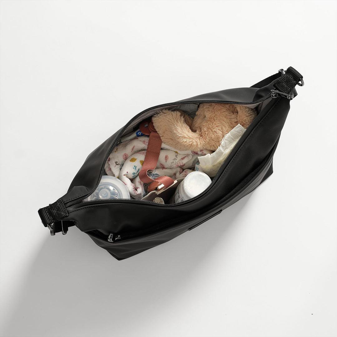 Finnson Fia Eco Oversized Stroller Organiser - Black-Stroller Organisers-Black-One Size | Natural Baby Shower