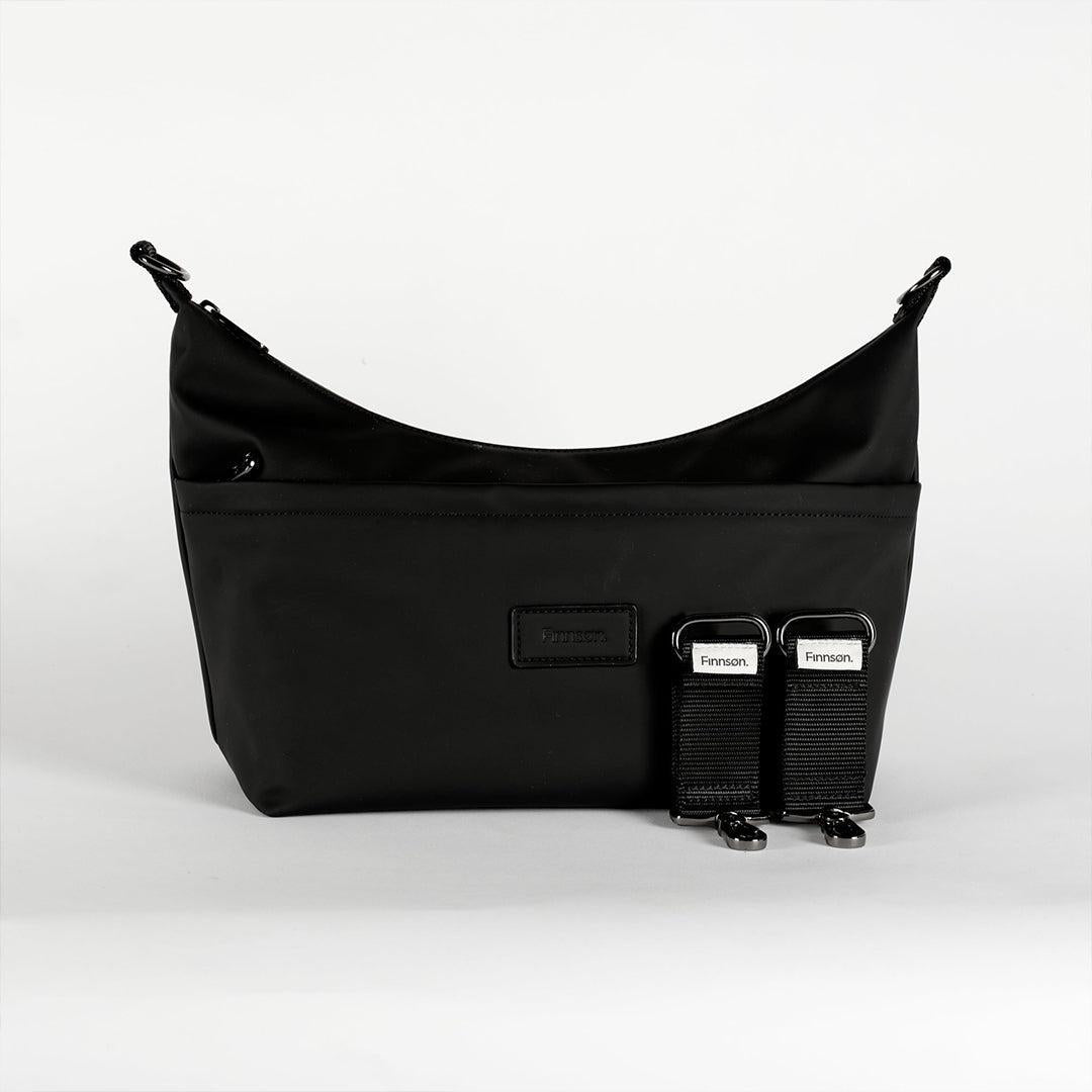 Finnson Fia Eco Oversized Stroller Organiser - Black-Stroller Organisers-Black-One Size | Natural Baby Shower