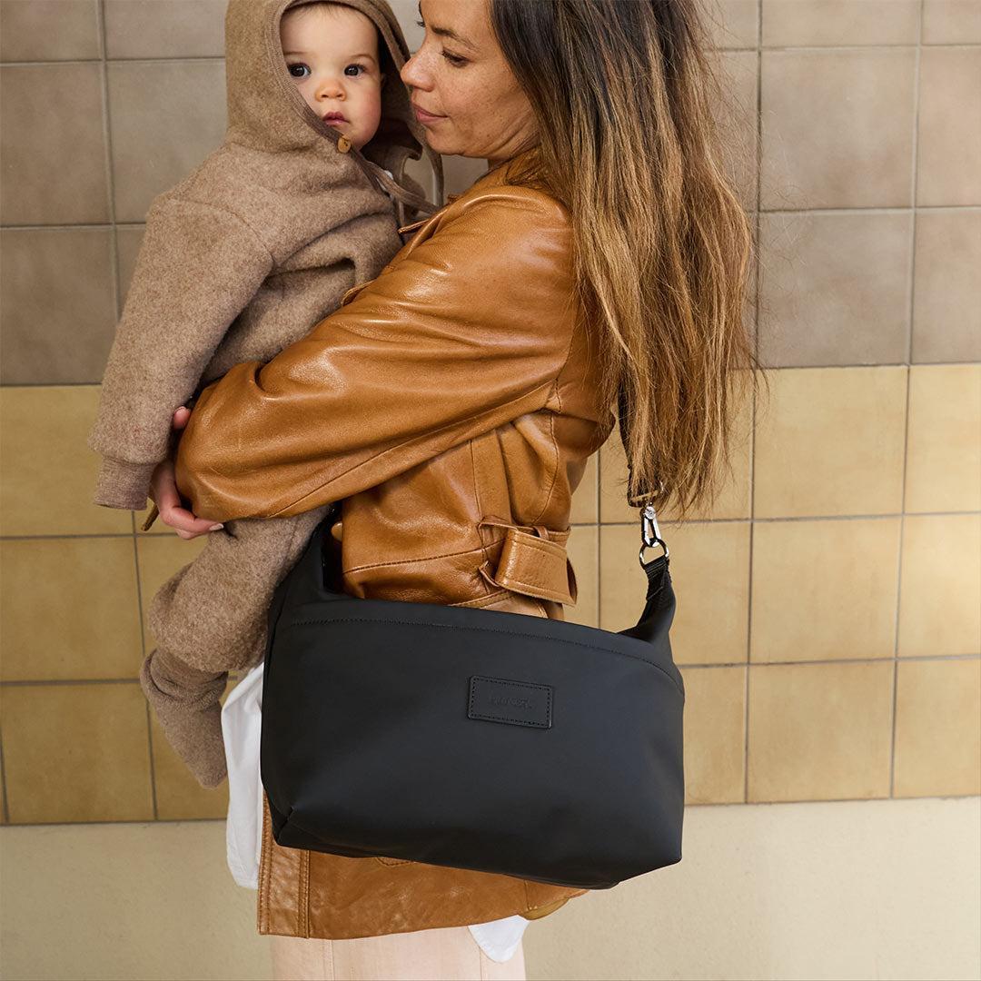 Finnson Fia Eco Oversized Stroller Organiser - Black-Stroller Organisers-Black-One Size | Natural Baby Shower