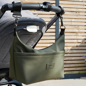 Finnson Fia Eco Oversized Stroller Organiser - Khaki-Stroller Organisers-Khaki-One Size | Natural Baby Shower