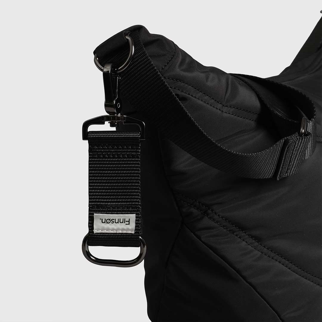 Finnson Osma Eco Sling Changing Bag with Clips - Black-Changing Bags-Black- | Natural Baby Shower