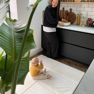FOLDiMATS Playmat 130x190cm - Palm Scandi-Play Mats-Palm Scandi-130x190cm | Natural Baby Shower