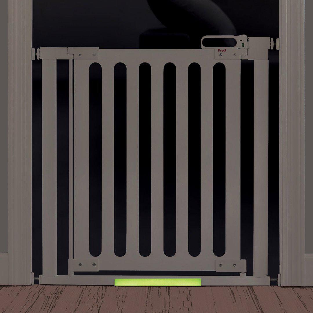 Fred Pressure Fit Stairgate - White Wood Panel/Pure White Fittings-Stair Gates-White Wood Panel/Pure White Fittings- | Natural Baby Shower