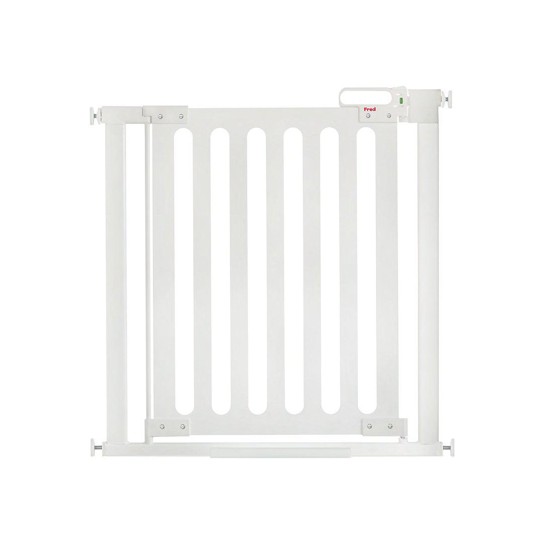 Fred Pressure Fit Stairgate - White Wood Panel/Pure White Fittings-Stair Gates-White Wood Panel/Pure White Fittings- | Natural Baby Shower