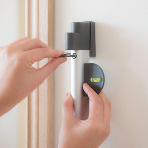 Fred Screw Fit Stairgate - Clear Acrylic Panel/Dark Grey Fittings-Stair Gates-Clear Acrylic Panel/Dark Grey Fittings- | Natural Baby Shower