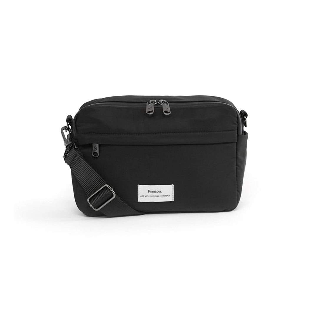 Finnson Frida Eco Stroller Organiser With Stroller Clips - Black-Stroller Organisers-Black- | Natural Baby Shower